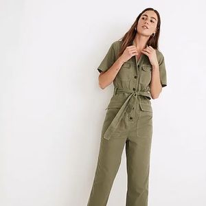 NEW - Madewell Olive Green Jumpsuit, Short Sleeve XL